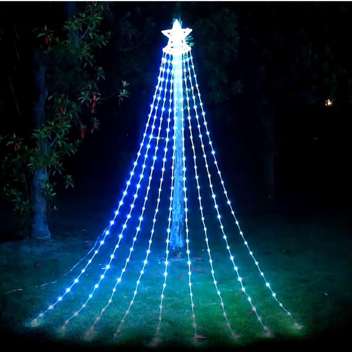 GENERICO - ARBOL NAVIDAD BLANCO CON CONTROL REMOTO 262-47