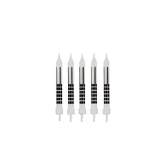 GENERICO - Velas Blanco Y Dorado 6pcs