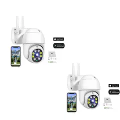 GENERICO - X2 Cámara Para Exterior IP Impermeable Visión Nocturna Motorizada YOOSEE