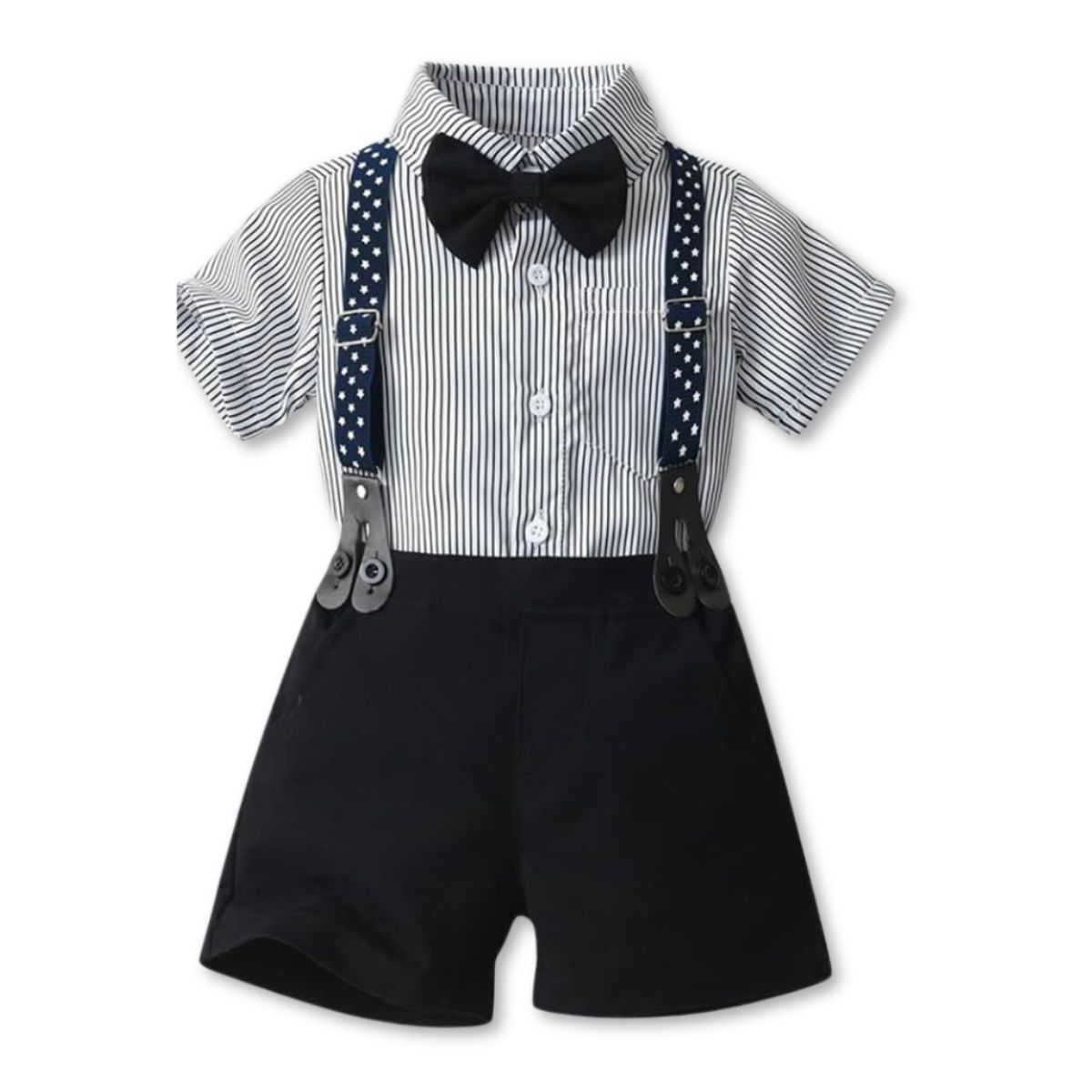 JUMP KIDS - Conjunto de vestir con corbatín y pantalón corto 3 a 6 años