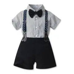 JUMP KIDS - Conjunto de vestir con corbatín y pantalón corto 3 a 6 años