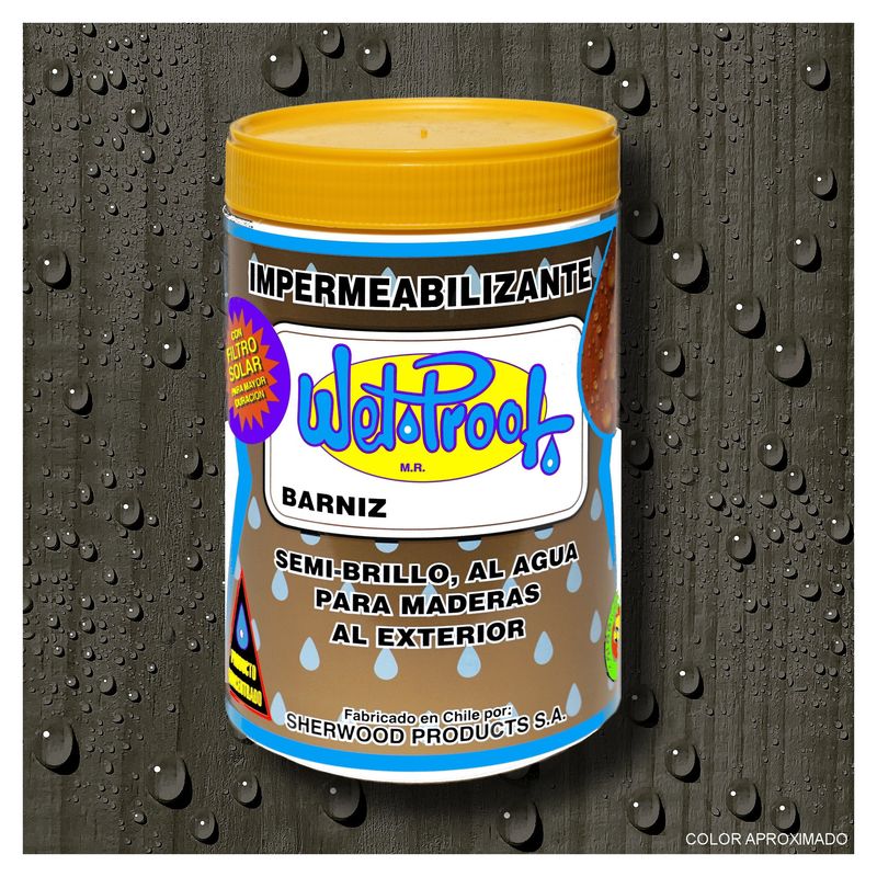 WETPROOF - BARNIZ PARA MADERA IMPERMEABILIZANTE WET PROOF® HUMO 1-4 GALON