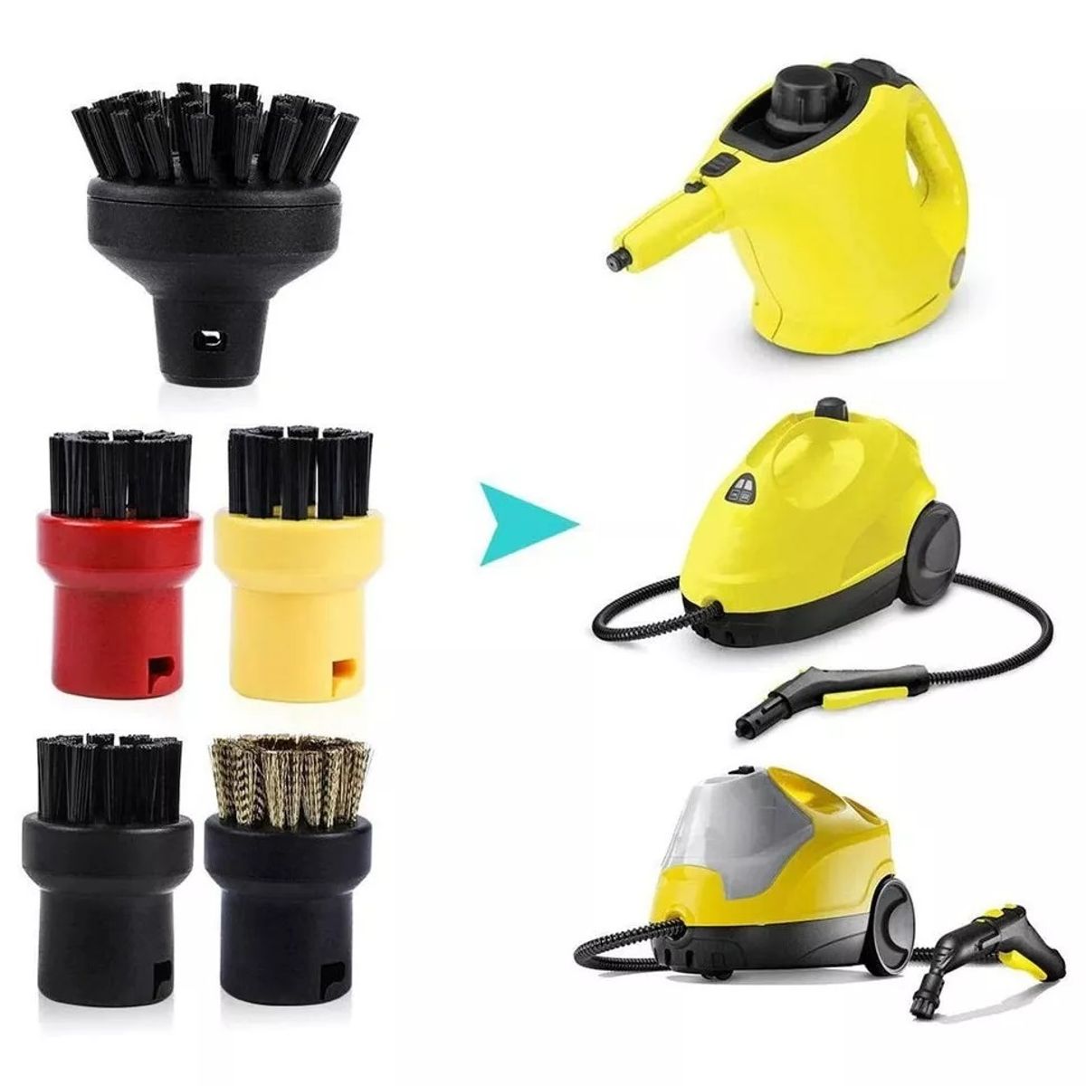 GENERICO - Kit Cepillos Vapor  Para Karcher Sc1 A Sc7