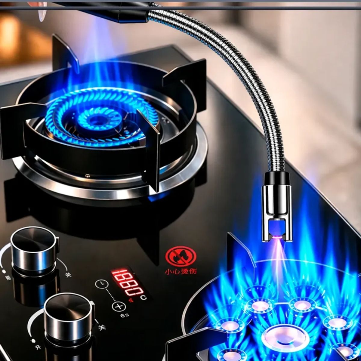 IRM - Encendedor Cocina pack X2 Electrico Recargable Usb Negro Flexible Plasmas Calidad Pro FIGOIMPORT
