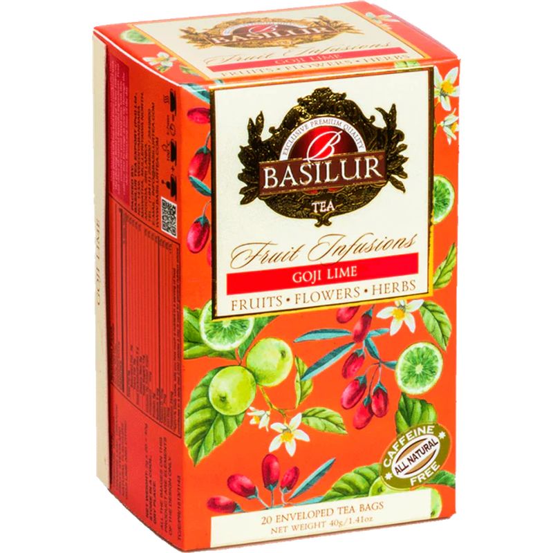 BASILUR - TEA FRUIT INFUSIONS GOJI LIME 20S BASILUR