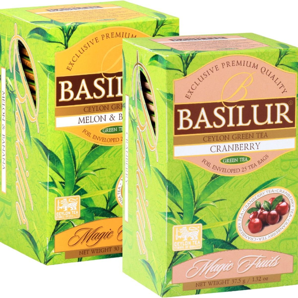 BASILUR - Assorted GREEN FRUIT TEAS Magic Fruits - Basilur
