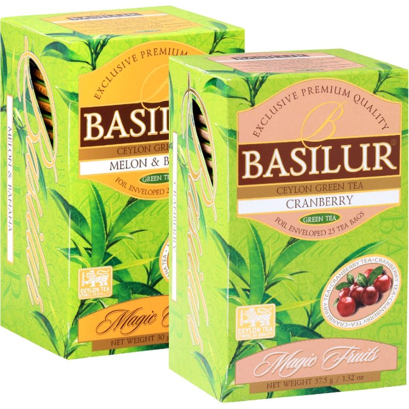 BASILUR - TEA ASSORTIMED DE THE VERTS AUX FRUITS 25S BASILUR