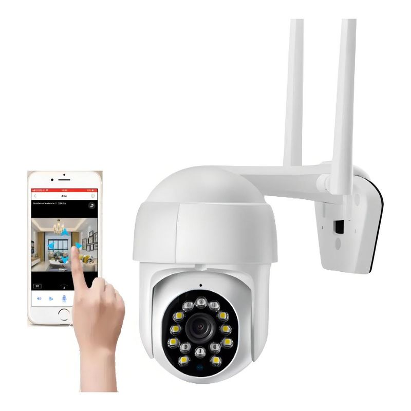 GENERICO - Cámara de Seguridad WiFi Inalambrica 1080p con Visión Nocturna