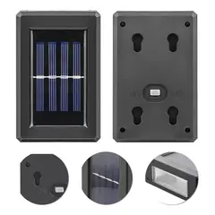 GENERICO - Foco Solar LED Aplique de Pared Exterior - Luz Cálida