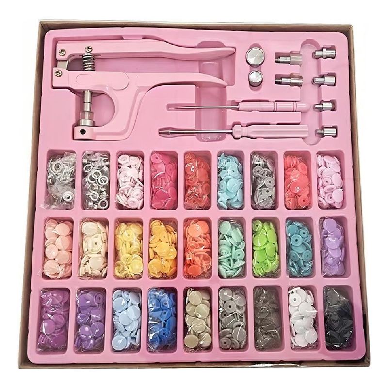 GENERICO - Pinza Remachadora para Broches Plásticos con 270 Accesorios