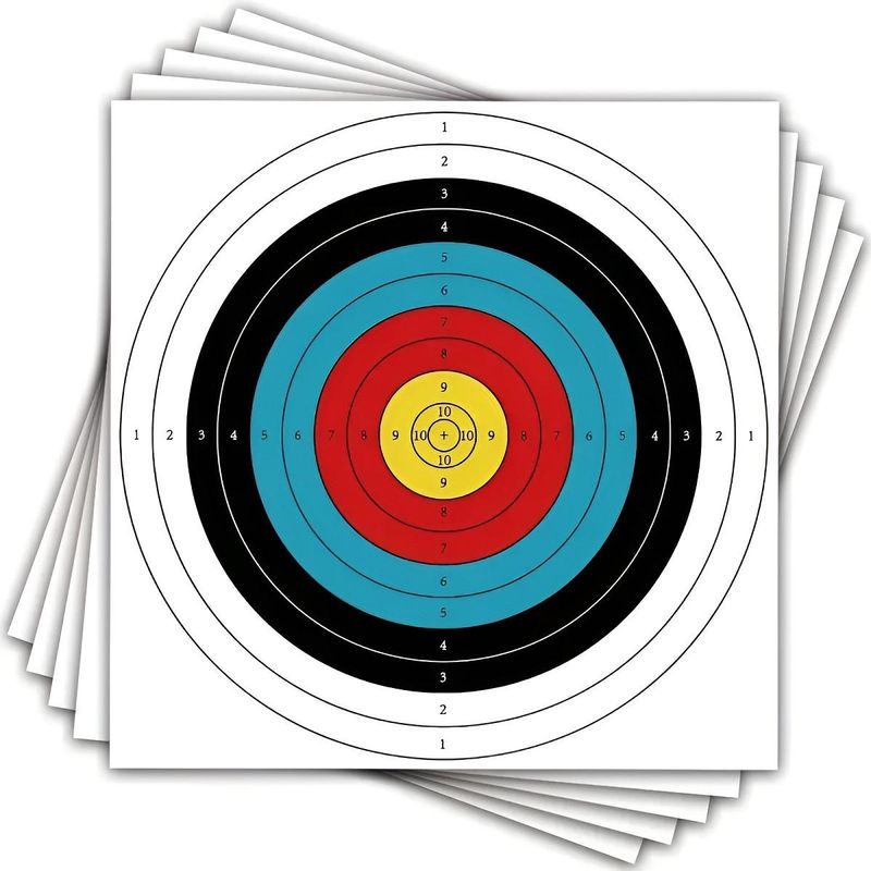 GENERICO - Paquete de 10 Dianas Blancas de Tiro con Arco 60x60cm