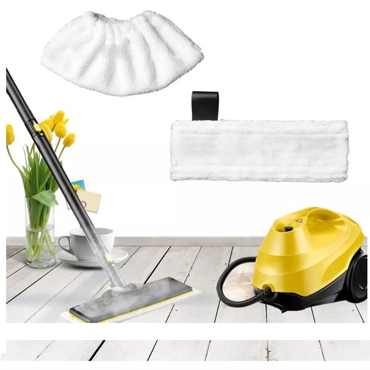 GENERICO - Paño Cabezal 4un  Para KarcherEasyfix Sc2 Sc3 Sc4 Sc5