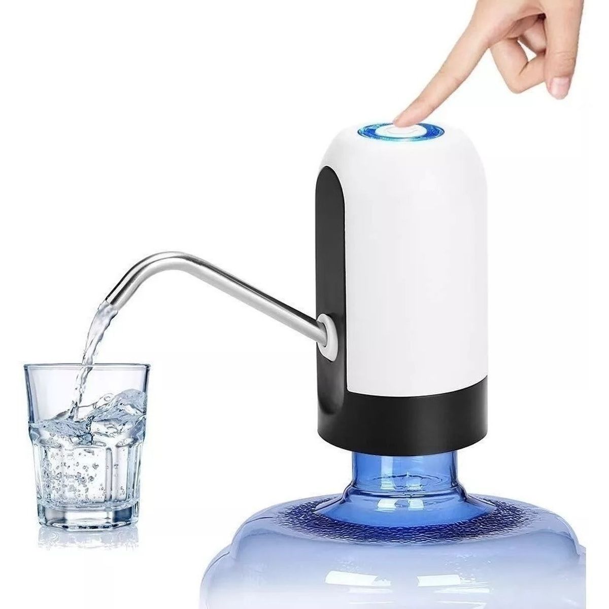 GENERICO - Bomba Dispensadora de Agua Recargable USB  Compatible con Botellones y Garrafones