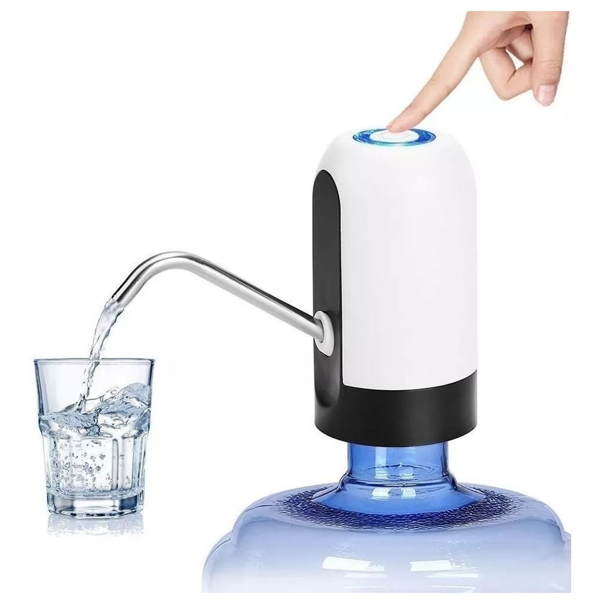 GENERICO - Bomba Dispensadora de Agua Recargable USB  Compatible con Botellones y Garrafones