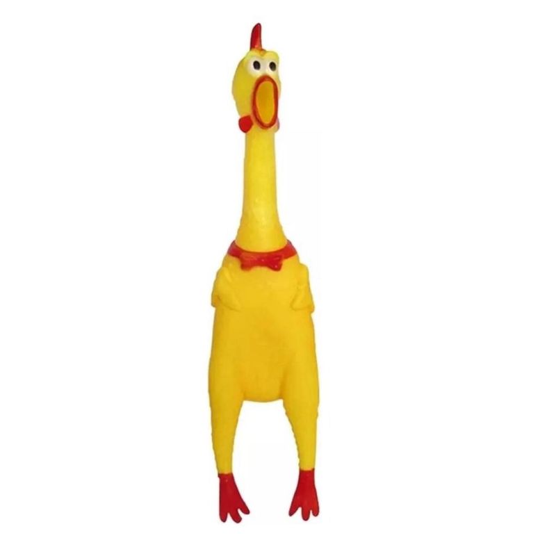 GENERICO - Pollo Juguete De Goma Con Sonido 31cm Para Perros Y Gatos