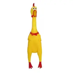 GENERICO - Pollo Juguete De Goma Con Sonido 31cm Para Perros Y Gatos