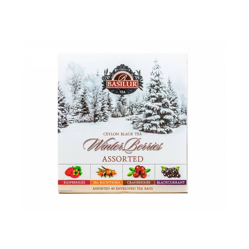 BASILUR - TEA CEYLON BLACK TEA WINTER BERRIES ASSORTED 20S BASILUR