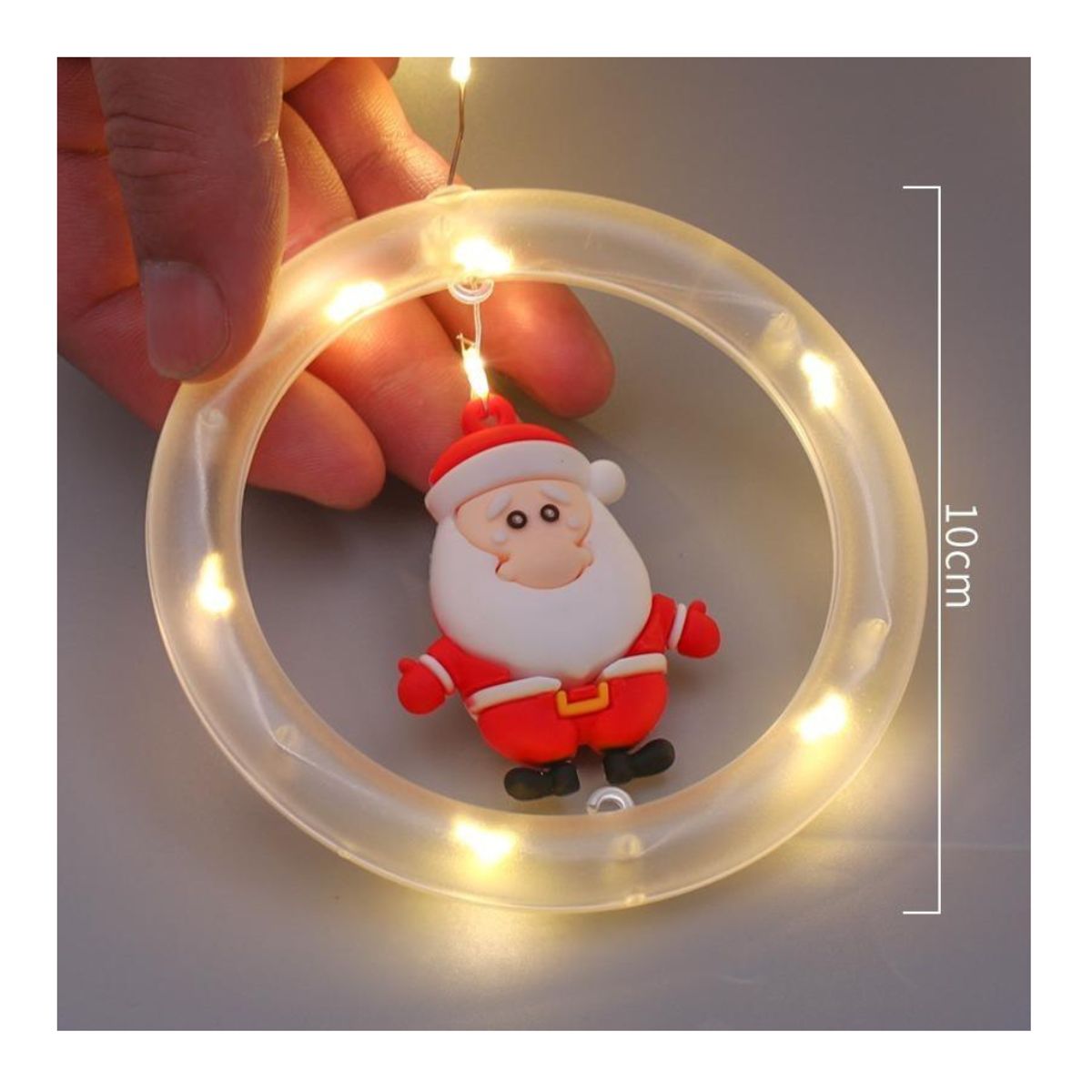 GENERICO - Guirnalda SOLAR Aros Figuras Navidad - Luz Cálida