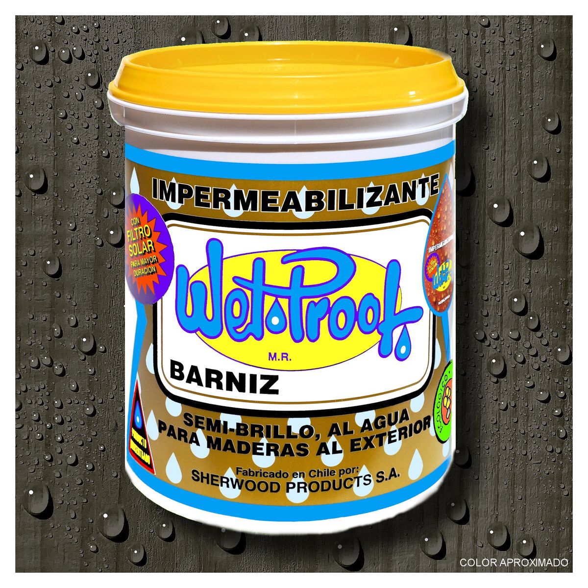 WETPROOF - BARNIZ MADERAS EXTERIOR IMPERMEABILIZANTE WET PROOF® HUMO 1 GALON