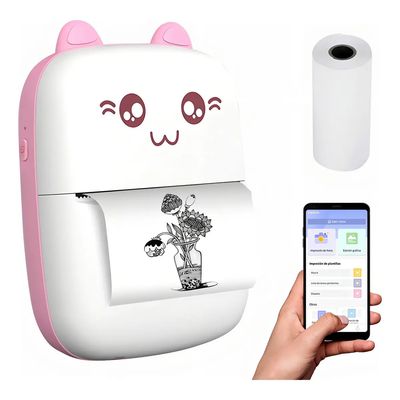 Generico Mini Impresora Portatil Bluetooth Gatito Termica