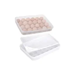 GENERICO - Organizador De Huevos, Caja Para 24 Unidades Huevera Blanco