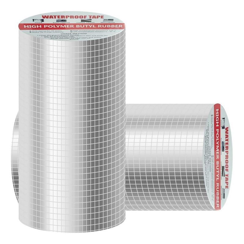 GENERICO - Cinta Adhesiva Butilo Impermeable 20cm x 5m para Sellado