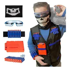 GENERICO - Chaleco Táctico Infantil con Accesorios para Juegos Nerf