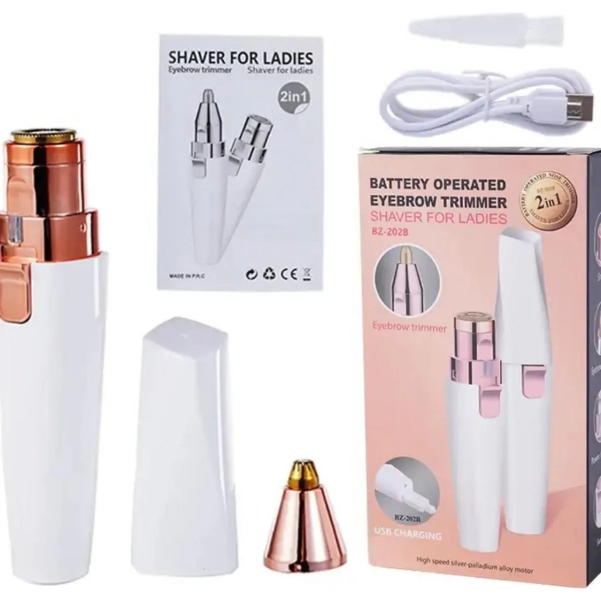 GENERICO - Depiladora Facial Para Mujeres 2en 1 Recargable