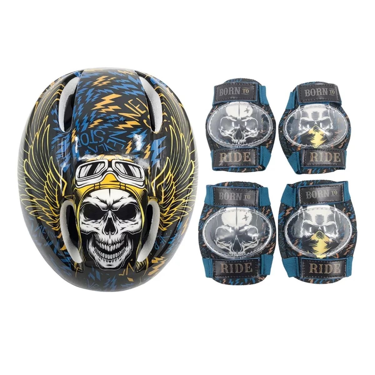 RUSH GIRL - Casco niño mas Rodillera y Codera Apache Talla M