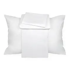 RANCO - Juego de Sábanas Blancas 144Hilos 1,5 plazas - Basic Hotel