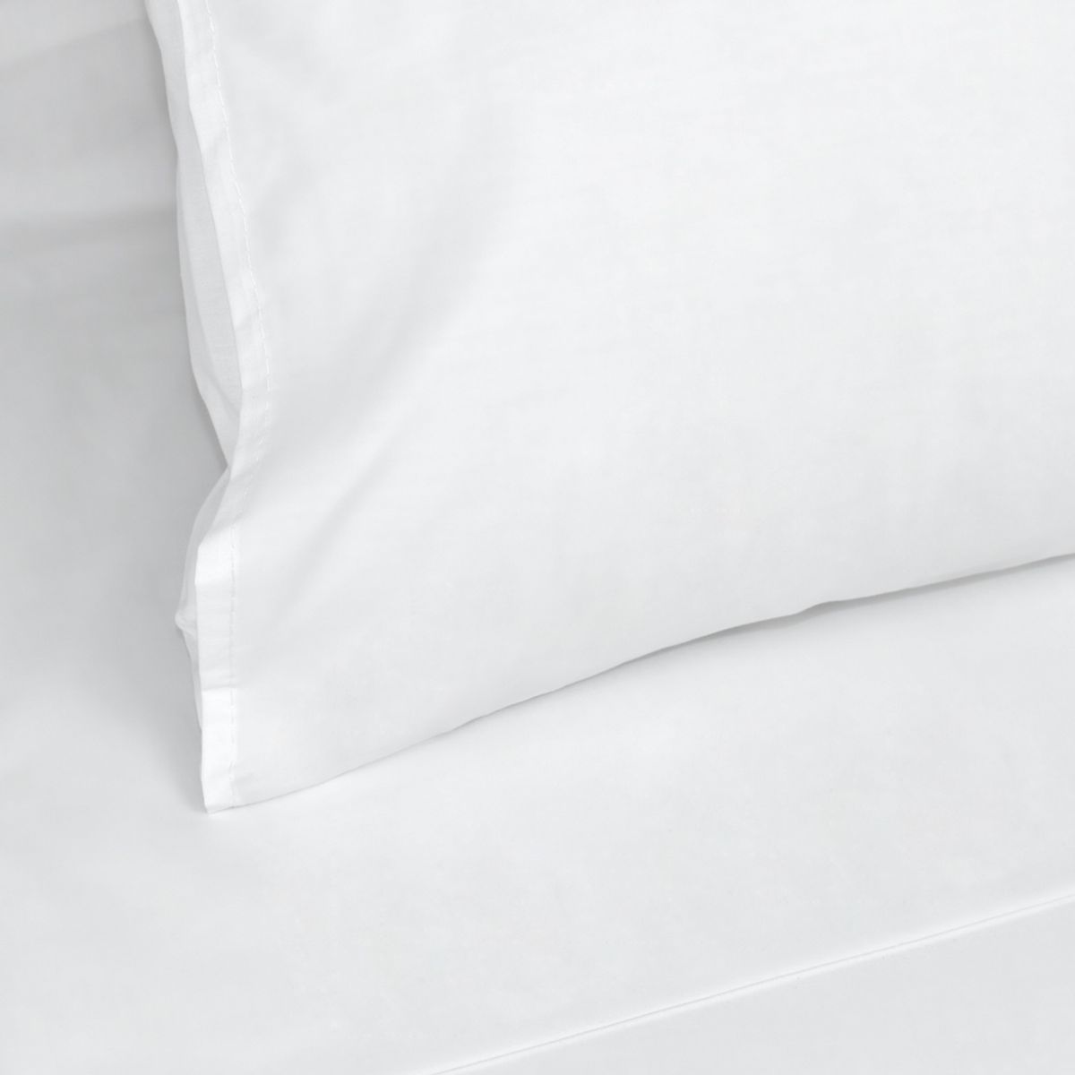 RANCO - Juego de Sábanas Blancas 144Hilos 1,5 plazas - Basic Hotel