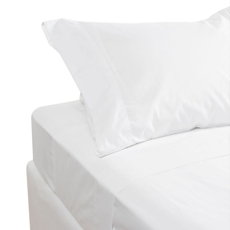 RANCO - Juego de Sábanas Blancas 144Hilos 1,0 plazas - Basic Hotel