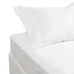 RANCO - Juego de Sábanas Blancas 144Hilos 1,0 plazas - Basic Hotel
