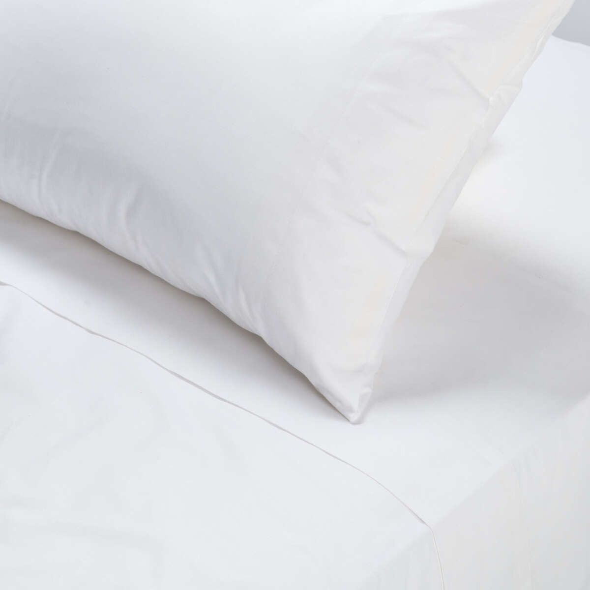 RANCO - Juego de Sábanas Blancas 144Hilos  100% ALGODOÓN 1,0 plazas