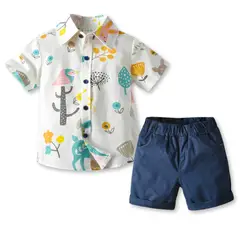 JUMP KIDS - Conjunto de Vestir Niño Camisa Pantalón 9 mes a 4 años Animal Cartoon