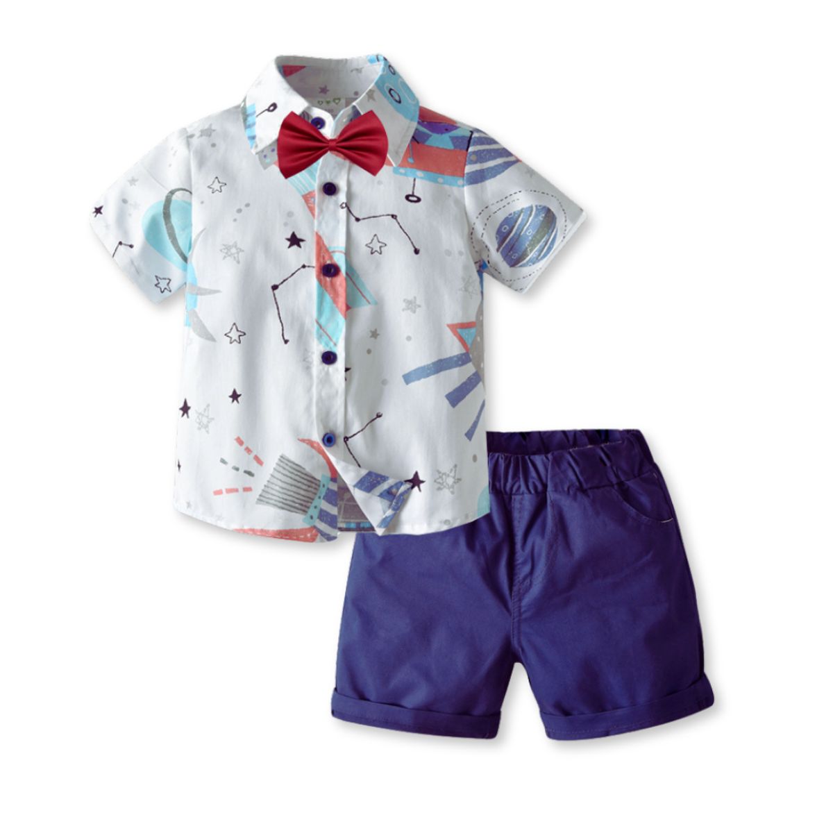 JUMP KIDS - Conjunto de Vestir Niño Camisa Pantalón 9 mes a 4 años Stellar Sky