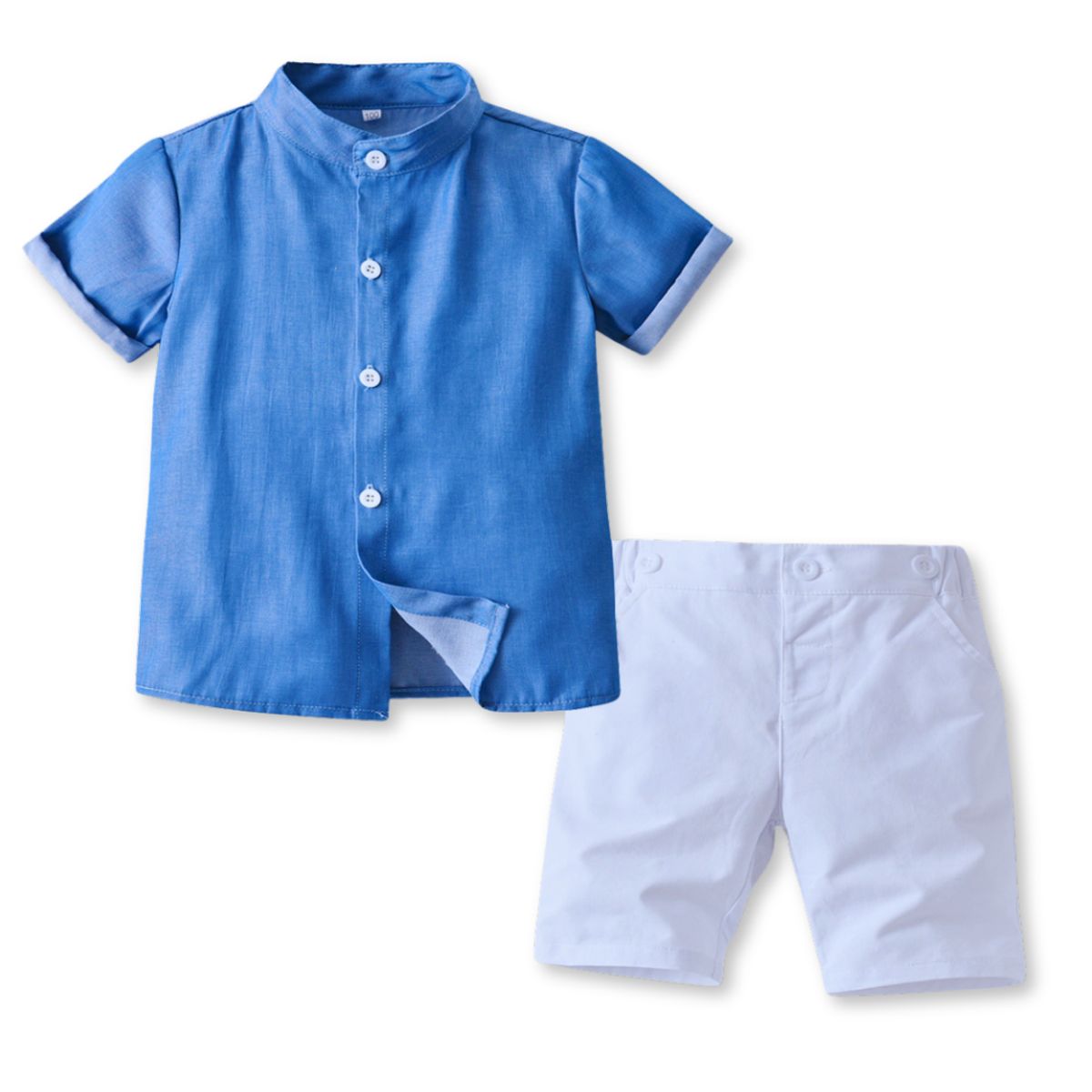 JUMP KIDS - Conjunto de Vestir Niño Camisa y Pantalón 9 mes a 4 años Blue Set