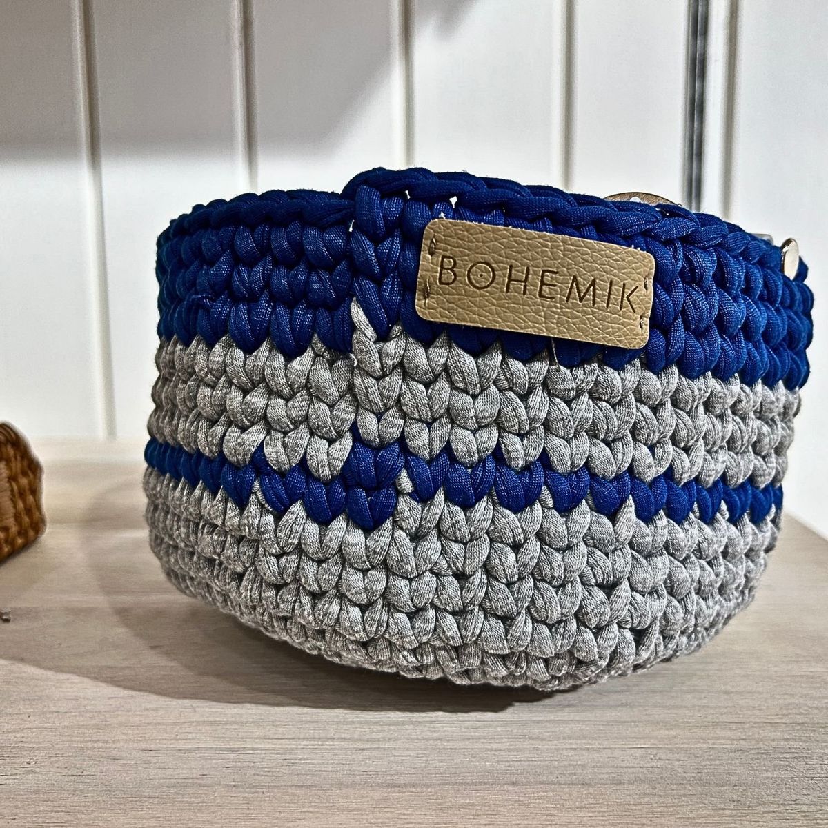 BOHEMIK - Portamaceta Milo azul gris