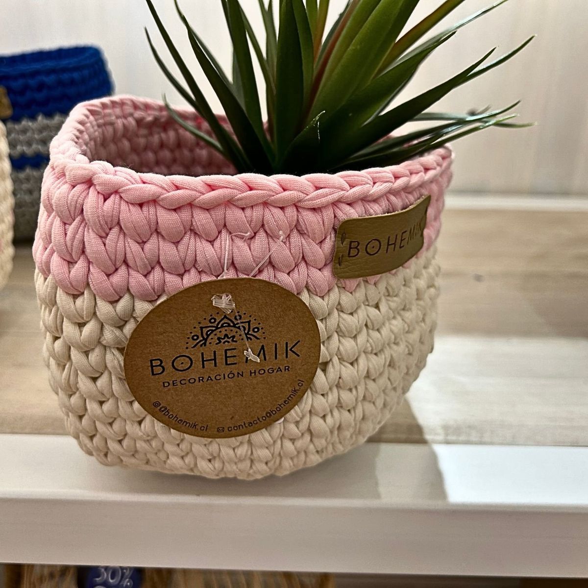 BOHEMIK - Portamaceta Milo Rosa Blanco