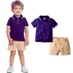 JUMP KIDS - Conjunto de Niño Polera Piqué y Pantalón Casual 3 a 6 años Navy Blue