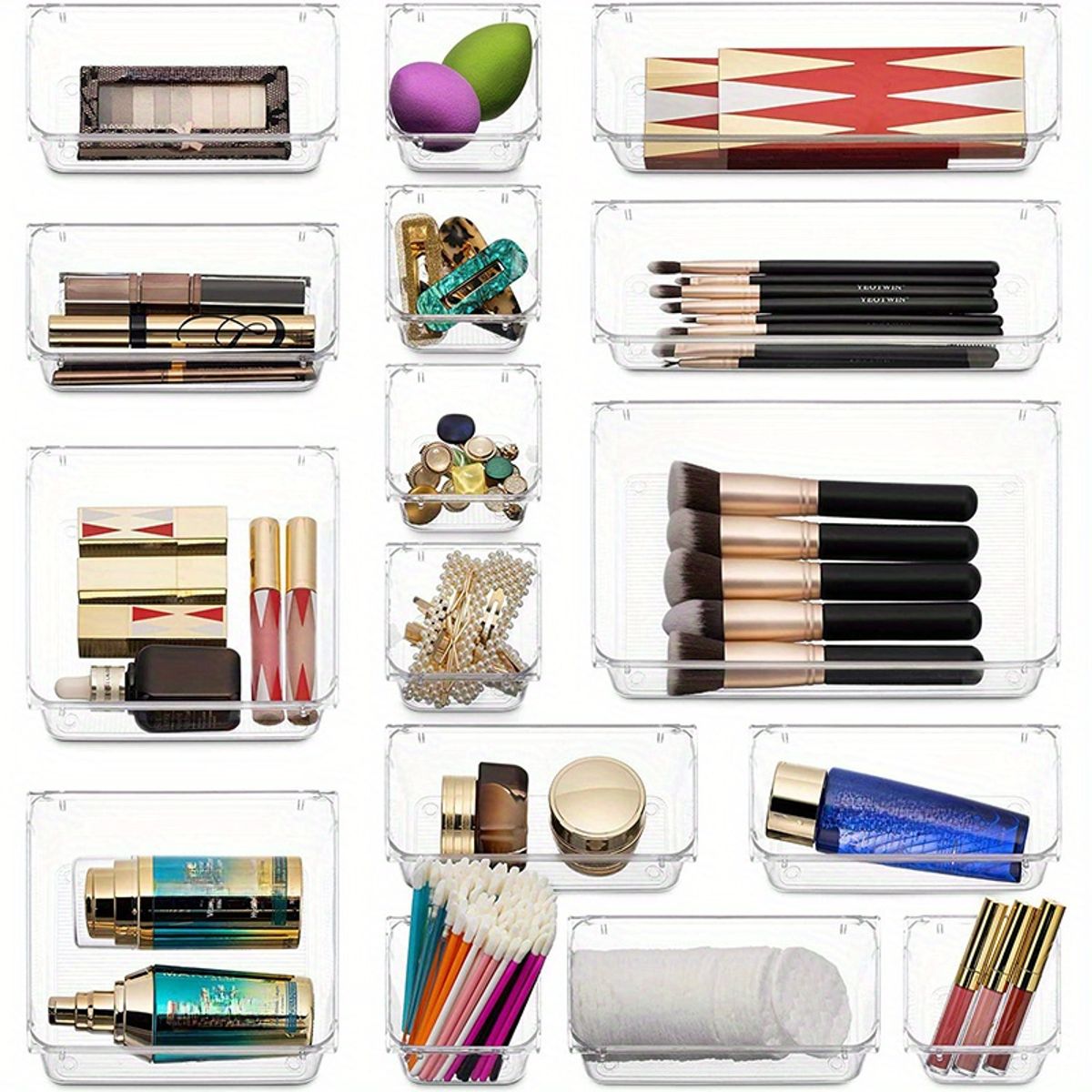 EVERSO - Juego Organizador De Cajones 36 Piezas Separadores Oficina