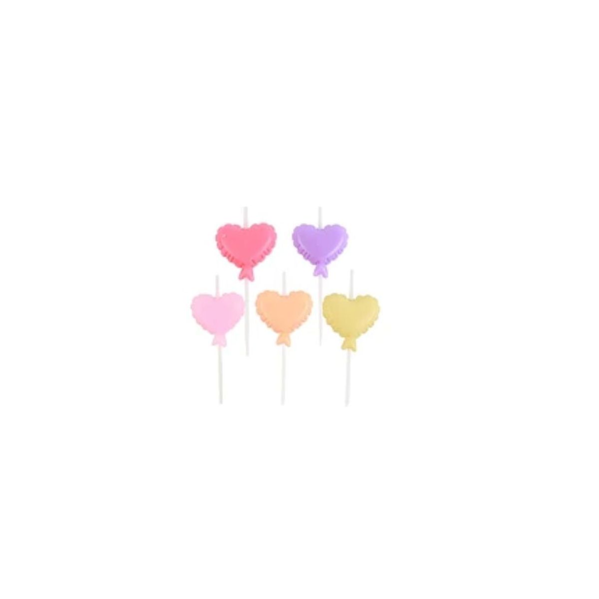 GENERICO - Set De Velas De Corazón 5pcs