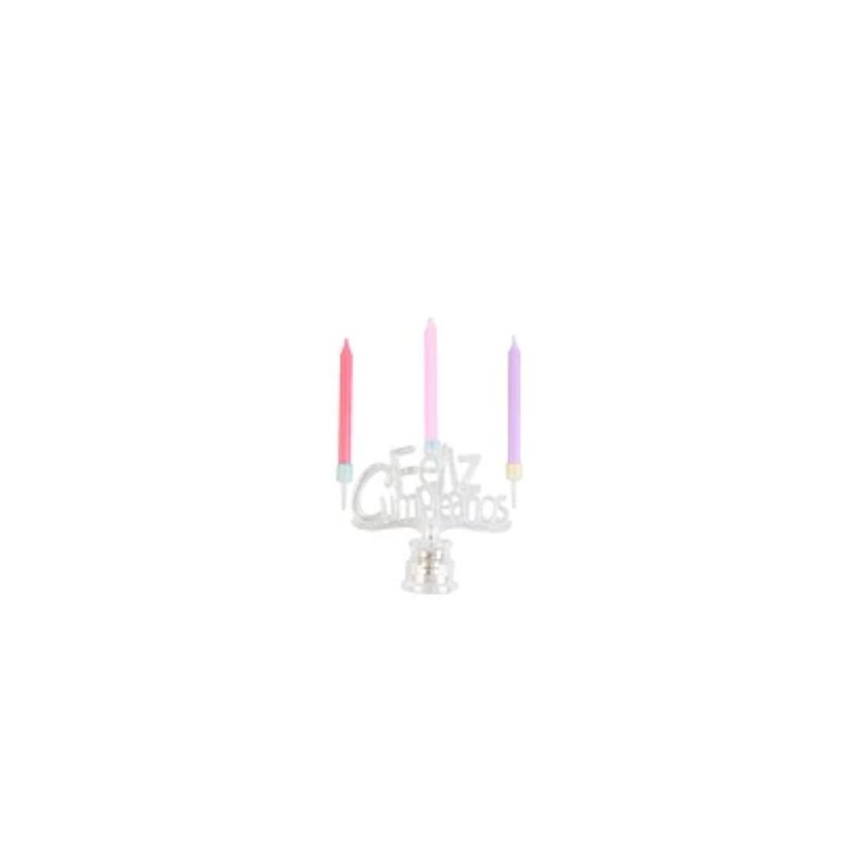 GENERICO - Belina Velas De Candelabro Feliz Cumpleaños Luces 7x12cm
