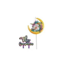 GENERICO - Velas De Unicornio Y Luna 2pcs 6x12cm