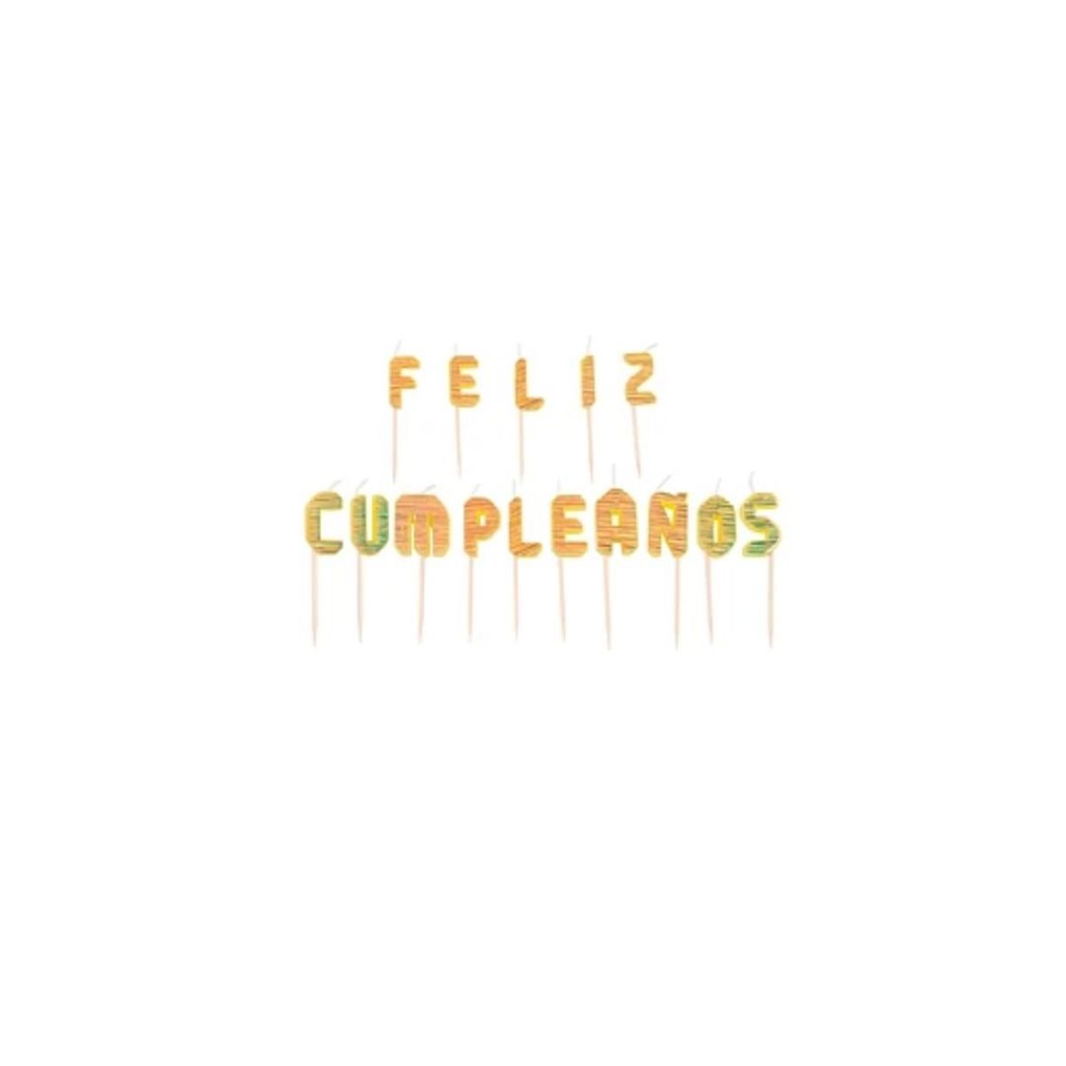 GENERICO - Velas Dorada Feliz Cumpleaños