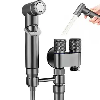 KUANGYE - Ducha Bidet Arabe Wc Inodoro Acero Inoxidable Baño Durable Gris