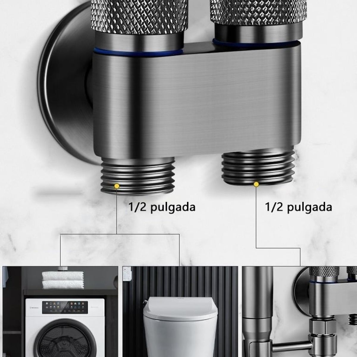 KUANGYE - Ducha Bidet Arabe Wc Inodoro Acero Inoxidable Baño Durable Gris