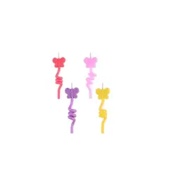 GENERICO - Velas De Mariposa Colores Surtidos 4pcs 2cmx9cm