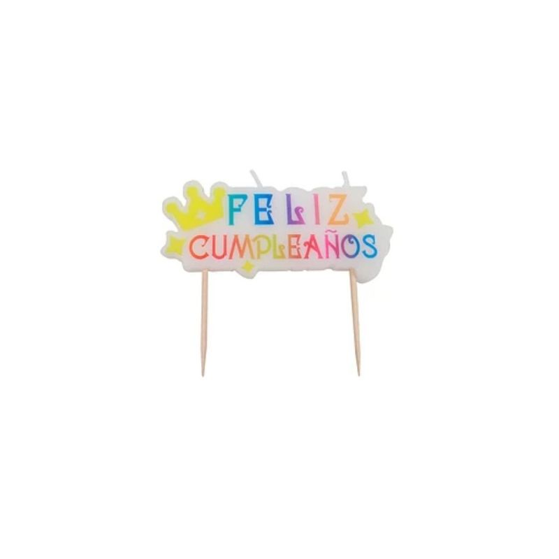 GENERICO - Vela Feliz Cumpleaños Multicolor 99mmx8cm