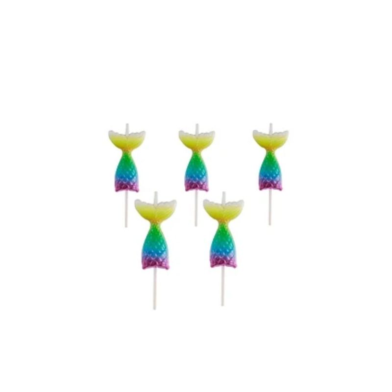 GENERICO - Velas De Cola De Sirena 5pcs 25mmx6cm